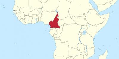 Kaart lääne-aafrika Kamerun