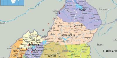 Kameruni kaart piirkonnad