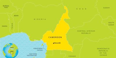 Kaart Kameruni ja ümberkaudsed riigid