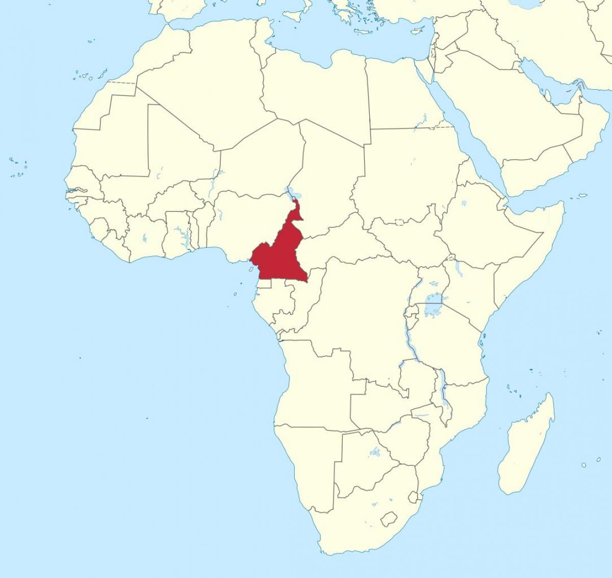 Kaart lääne-aafrika Kamerun