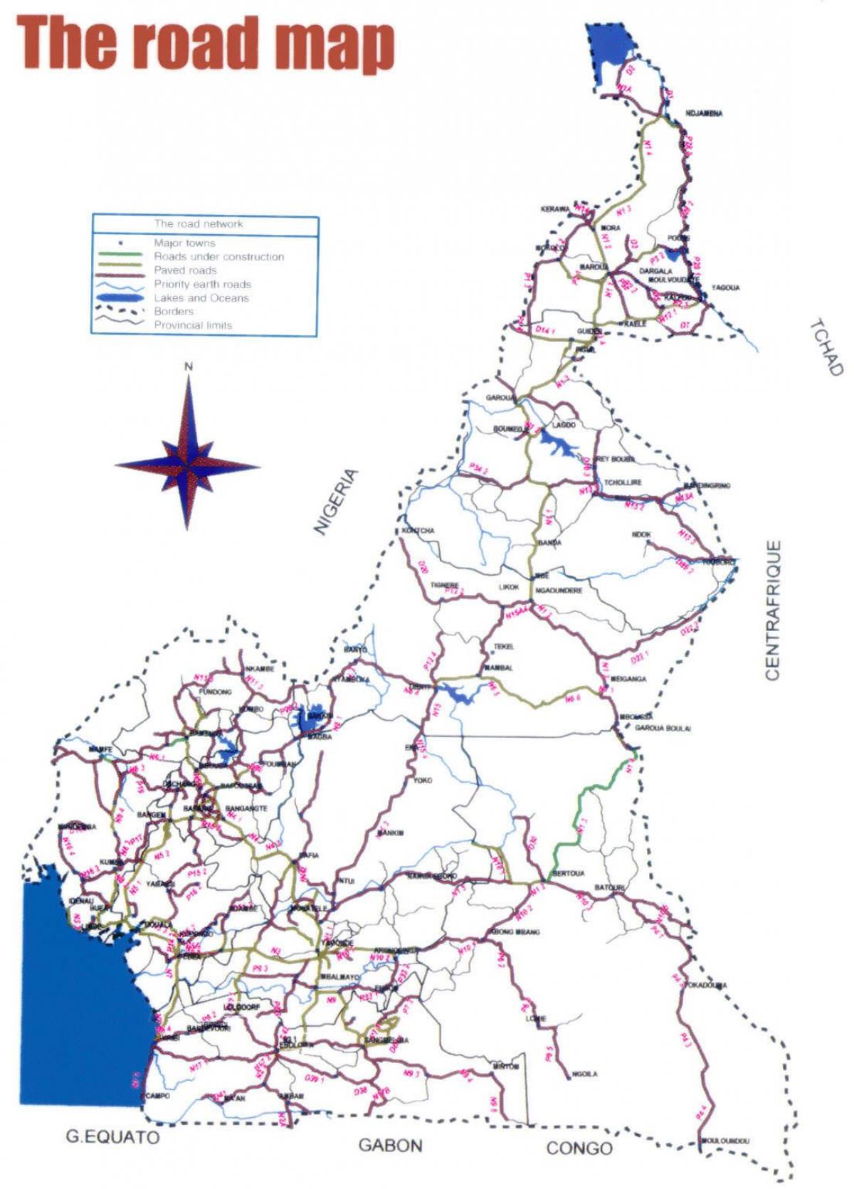 Kaart Kamerun tee